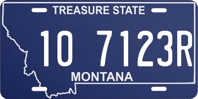 MT license plate 107123R