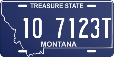 MT license plate 107123T