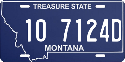 MT license plate 107124D