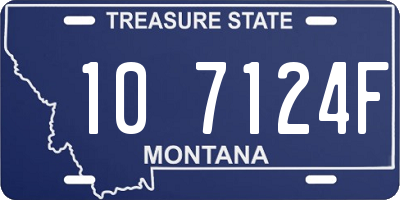 MT license plate 107124F