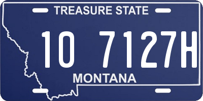 MT license plate 107127H