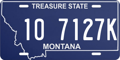 MT license plate 107127K