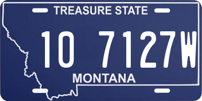 MT license plate 107127W