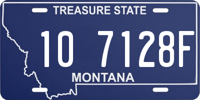 MT license plate 107128F