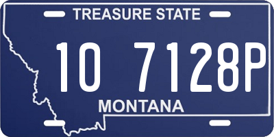 MT license plate 107128P