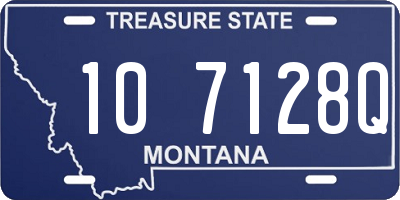 MT license plate 107128Q