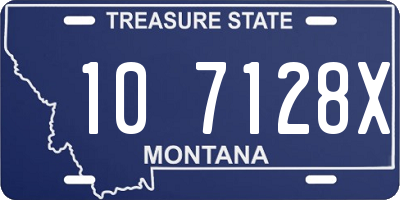 MT license plate 107128X