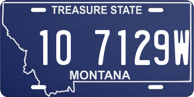 MT license plate 107129W