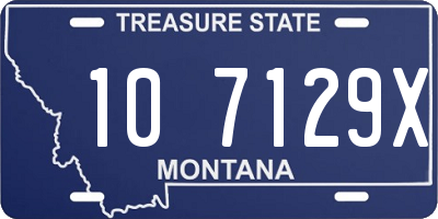 MT license plate 107129X