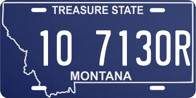 MT license plate 107130R