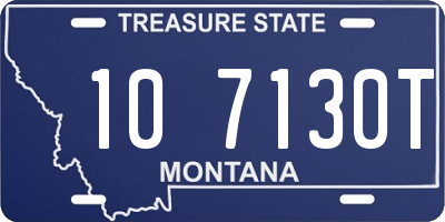 MT license plate 107130T