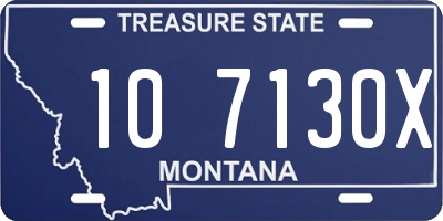 MT license plate 107130X