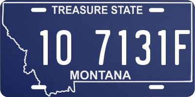 MT license plate 107131F