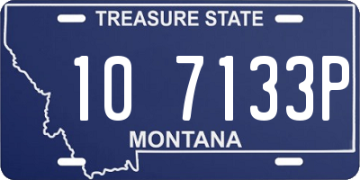 MT license plate 107133P