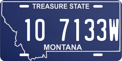 MT license plate 107133W