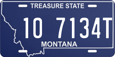 MT license plate 107134T