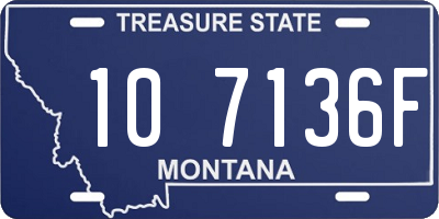 MT license plate 107136F