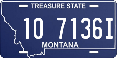 MT license plate 107136I