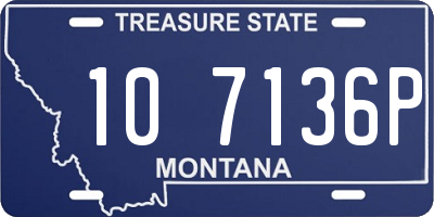 MT license plate 107136P