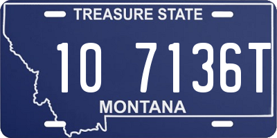 MT license plate 107136T