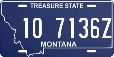 MT license plate 107136Z