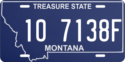 MT license plate 107138F