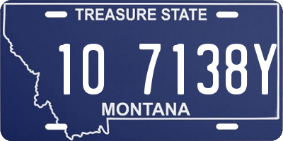 MT license plate 107138Y