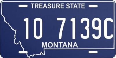 MT license plate 107139C