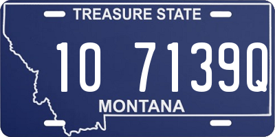 MT license plate 107139Q