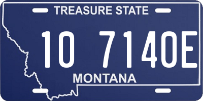 MT license plate 107140E