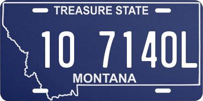 MT license plate 107140L