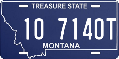 MT license plate 107140T