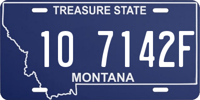 MT license plate 107142F