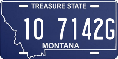 MT license plate 107142G