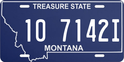 MT license plate 107142I