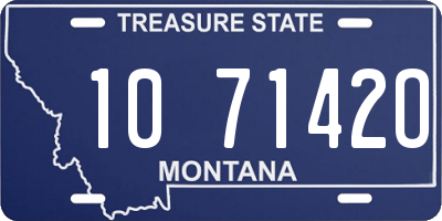 MT license plate 107142O