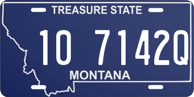 MT license plate 107142Q