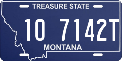 MT license plate 107142T