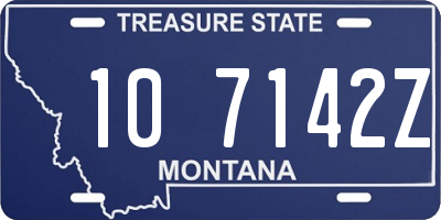 MT license plate 107142Z