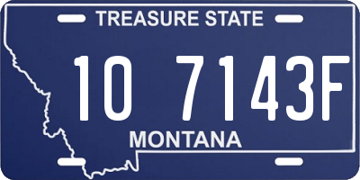 MT license plate 107143F