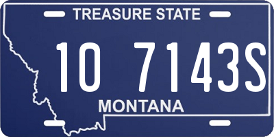 MT license plate 107143S