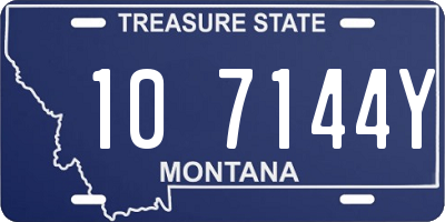 MT license plate 107144Y