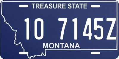 MT license plate 107145Z