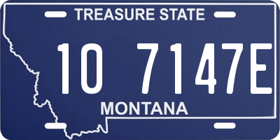 MT license plate 107147E