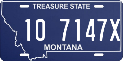 MT license plate 107147X