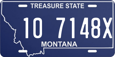 MT license plate 107148X