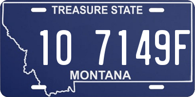 MT license plate 107149F
