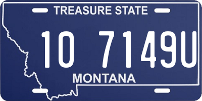 MT license plate 107149U