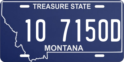 MT license plate 107150D