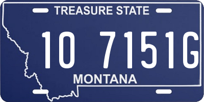 MT license plate 107151G